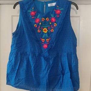 Embroidered tank top